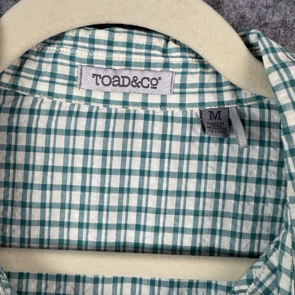 Toad & Co Marvista Tunic Shirt Womens Medium Green Plaid Long Sleeve Lightweight - Picture 10 of 15